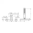 Смеситель на борт ванны Hansgrohe Finoris (цвет - белый матовый), с душевым гарнитуром (76444700) фото 2 Aquada.com.ua