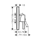 Смеситель для душа Hansgrohe Finoris (цвет - чёрный матовый) (76615670) фото 2 Aquada.com.ua