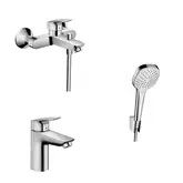Набор смесителей для ванны 3-в-1 Hansgrohe Logis/Croma Select E (цвет - хром) (71400112)