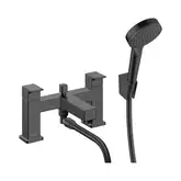 Смеситель на борт ванны Hansgrohe Vernis Shape (цвет - чёрный матовый), с душевым гарнитуром (71462670)