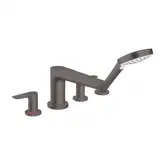 Змішувач врізний на край ванни Hansgrohe Talis E на 4 отвори, чорний хром (71748340)