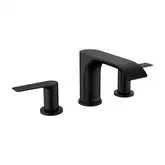 Змішувач для умивальника Hansgrohe Vivenis 90 на 3 отвори, з донним клапаном pop-up, чорний матовий (75033670)