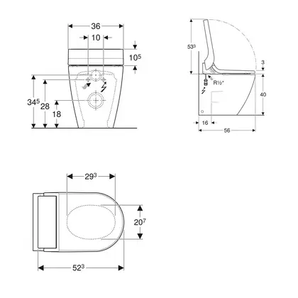 Напольный унитаз-биде Geberit AquaClean Tuma Comfort (стекло белое) (146.310.SI.1) фото 7 Aquada.com.ua Напольный унитаз-биде Geberit AquaClean Tuma Comfort (стекло белое) (146.310.SI.1) фото 7 Aquada.com.ua