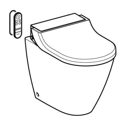 Напольный унитаз-биде Geberit AquaClean Tuma Comfort (стекло белое) (146.310.SI.1) фото 8 Aquada.com.ua