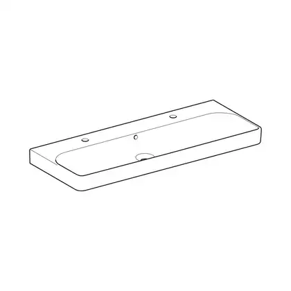Раковина подвесная Geberit Smyle Square 120 х 48 х h16,5 см, с 2 отверстиями под смеситель (500.253.01.1) фото 2 Aquada.com.ua