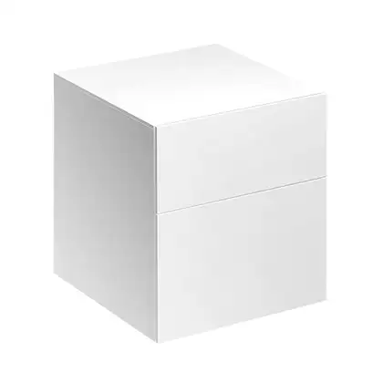 Шкафчик Geberit Xeno², с двумя выдвижными ящиками 450 х 462 см, белый глянцевый (500.504.01.1) фото 1 Aquada.com.ua