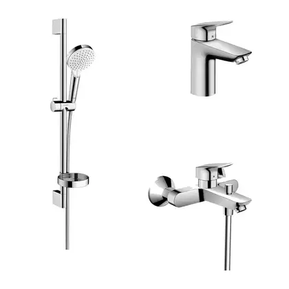 Набор смесителей для ванны 3-в-1 Hansgrohe Logis/Crometta Vario (цвет - хром) (20200008) фото 1 Aquada.com.ua Набор смесителей для ванны 3-в-1 Hansgrohe Logis/Crometta Vario (цвет - хром) (20200008) фото 1 Aquada.com.ua
