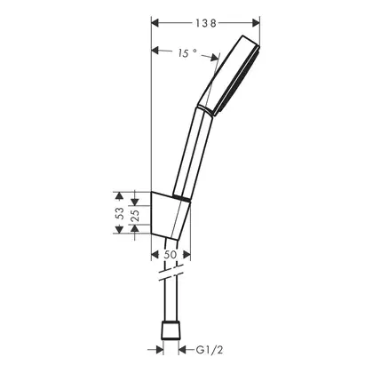 Душевой гарнитур Hansgrohe Pulsify (цвет - хром), 1 вид струи и шланг 125 см (24301000) фото 4 Aquada.com.ua Душевой гарнитур Hansgrohe Pulsify (цвет - хром), 1 вид струи и шланг 125 см (24301000) фото 4 Aquada.com.ua