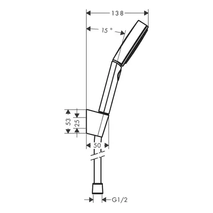 Душевой гарнитур Hansgrohe Pulsify Select (цвет - хром), 3 вида струи Relaxation и шланг 160 см (24303000) фото 7 Aquada.com.ua