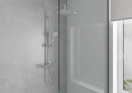 Душевая система с термостатом Hansgrohe Vernis Shape EcoSmart Green (цвет - хром) (26319000) фото 4 Aquada.com.ua Душевая система с термостатом Hansgrohe Vernis Shape EcoSmart Green (цвет - хром) (26319000) фото 4 Aquada.com.ua
