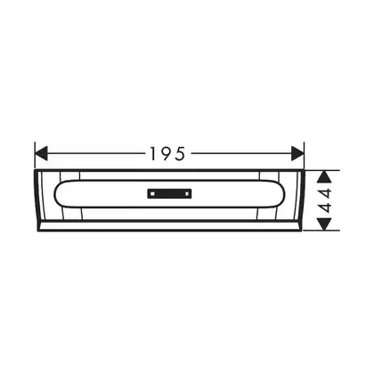 Скребок для душевой кабины 19,5 х 4,4 см Hansgrohe WallStoris, чёрный матовый (27916670) фото 2 Aquada.com.ua