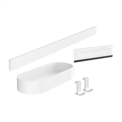 Набор аксессуаров 4-в-1 Hansgrohe WallStoris, белый матовый (27967700) фото 1 Aquada.com.ua Набор аксессуаров 4-в-1 Hansgrohe WallStoris, белый матовый (27967700) фото 1 Aquada.com.ua
