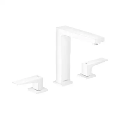 Смеситель для раковины Hansgrohe Metropol (цвет - белый матовый), с донным клапаном Push-Open (32515700) фото 1 Aquada.com.ua