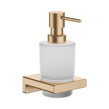 Дозатор для жидкого мыла Hansgrohe AddStoris, матовая бронза/стекло матовое (41745140) фото 1 Aquada.com.ua