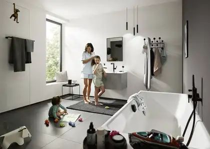 Дозатор для жидкого мыла Hansgrohe AddStoris, чёрный матовый/стекло матовое (41745670) фото 14 Aquada.com.ua