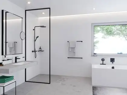 Дозатор для жидкого мыла Hansgrohe AddStoris, чёрный матовый/стекло матовое (41745670) фото 16 Aquada.com.ua
