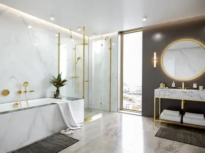 Дозатор для жидкого мыла Hansgrohe AddStoris, полированное золото/стекло матовое (41745990) фото 6 Aquada.com.ua