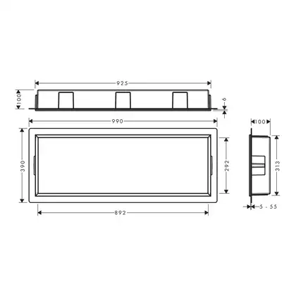 Настенная ниша со встроенной рамой Hansgrohe XtraStoris Original 30 x 90 x 10 см, белый матовый (56067700) фото 2 Aquada.com.ua Настенная ниша со встроенной рамой Hansgrohe XtraStoris Original 30 x 90 x 10 см, белый матовый (56067700) фото 2 Aquada.com.ua
