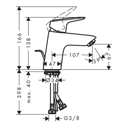 Набор смесителей для ванны 3-в-1 Hansgrohe Logis/Crometta Vario EcoSmart (цвет - хром) (71400114) фото 8 Aquada.com.ua Набор смесителей для ванны 3-в-1 Hansgrohe Logis/Crometta Vario EcoSmart (цвет - хром) (71400114) фото 8 Aquada.com.ua