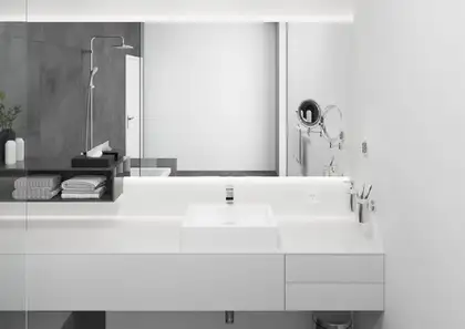 Смеситель для раковины высокий Hansgrohe Vernis Shape (цвет - хром), с донным клапаном из металла (71590000) фото 2 Aquada.com.ua Смеситель для раковины высокий Hansgrohe Vernis Shape (цвет - хром), с донным клапаном из металла (71590000) фото 2 Aquada.com.ua