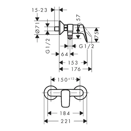 Набор смесителей для душа 3-в-1 Hansgrohe Logis/Crometta Vario EcoSmart (цвет - хром) (71600114) фото 8 Aquada.com.ua Набор смесителей для душа 3-в-1 Hansgrohe Logis/Crometta Vario EcoSmart (цвет - хром) (71600114) фото 8 Aquada.com.ua
