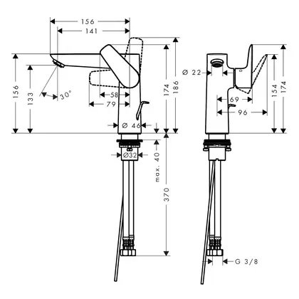 Смеситель для раковины Hansgrohe Talis E (цвет - белый матовый), с донным клапаном (71754700) фото 2 Aquada.com.ua Смеситель для раковины Hansgrohe Talis E (цвет - белый матовый), с донным клапаном (71754700) фото 2 Aquada.com.ua