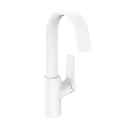 Смеситель для раковины высокий Hansgrohe Vivenis (цвет - белый матовый), без донного клапана (75032700) фото 1 Aquada.com.ua Смеситель для раковины высокий Hansgrohe Vivenis (цвет - белый матовый), без донного клапана (75032700) фото 1 Aquada.com.ua