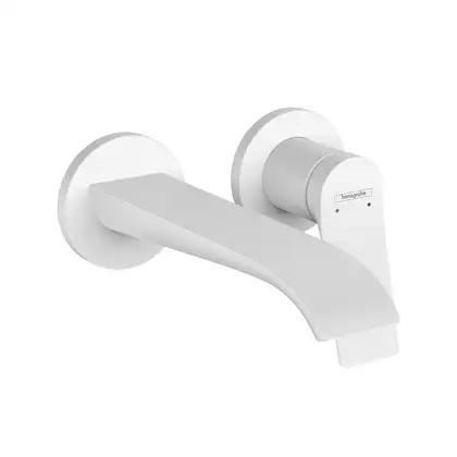 Смеситель для раковины настенный Hansgrohe Vivenis (цвет - белый матовый), излив 195 мм (75050700) фото 1 Aquada.com.ua