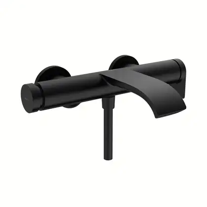 Смеситель для ванны Hansgrohe Vivenis (цвет - чёрный матовый) (75420670) фото 1 Aquada.com.ua