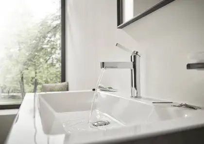 Смеситель для раковины Hansgrohe Finoris CoolStart (цвет - хром), с донным клапаном Push Open (76024000) фото 5 Aquada.com.ua Смеситель для раковины Hansgrohe Finoris CoolStart (цвет - хром), с донным клапаном Push Open (76024000) фото 5 Aquada.com.ua