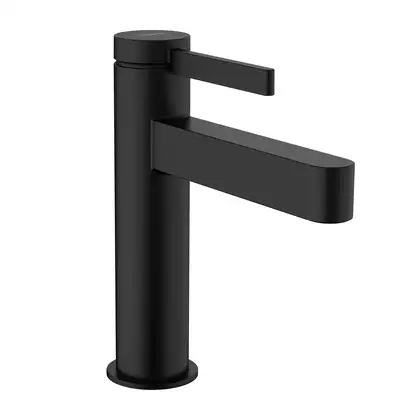 Смеситель для раковины Hansgrohe Finoris CoolStart (цвет - чёрный матовый), с донным клапаном Push Open (76024670) фото 1 Aquada.com.ua Смеситель для раковины Hansgrohe Finoris CoolStart (цвет - чёрный матовый), с донным клапаном Push Open (76024670) фото 1 Aquada.com.ua