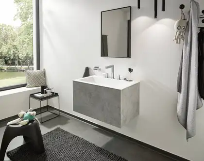 Смеситель для раковины высокий Hansgrohe Finoris (цвет - хром), с донным клапаном Push Open (76034000) фото 3 Aquada.com.ua