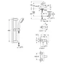 Набор смесителей для душа 3-в-1 Grohe Eurosmart Cosmopolitan S-Size (цвет - хром) (126114 S) фото 2 Aquada.com.ua