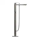 Смеситель для ванны напольный Grohe Eurocube (цвет - тёмный графит, матовый), с душевым гарнитуром (23672AL1) фото 2 Aquada.com.ua