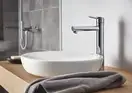 Смеситель для раковины высокий Grohe Concetto (цвет - хром), без донного клапана (23920001) фото 4 Aquada.com.ua