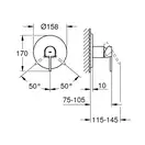 Смеситель для душа Grohe Plus (цвет - хром) (24059003) фото 5 Aquada.com.ua