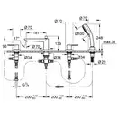 Смеситель на борт ванны Grohe Bau Edge (цвет - хром), с душевым гарнитуром (25120000) фото 2 Aquada.com.ua