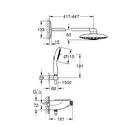 Душевая система скрытого монтажа с термостатом Grohe Rainshower System SmartControl 360 DUO Combi (цвет - хром) (264430001) фото 2 Aquada.com.ua