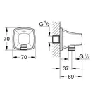 Шланговое подсоединение Grohe Grandera (цвет - хром/золото) (27970IG0) фото 2 Aquada.com.ua