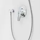 Смеситель для ванны Grohe Bau Flow (цвет - хром), в комплекте со скрытой частью (29045000) фото 2 Aquada.com.ua