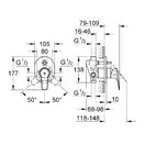 Смеситель для ванны Grohe Bau Flow (цвет - хром), в комплекте со скрытой частью (29045000) фото 3 Aquada.com.ua