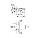 Термостат для ванны Grohe Grohtherm 2000 New (цвет - хром) (34174001) фото 5 Aquada.com.ua
