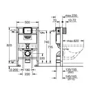Инсталляция Grohe Rapid SL (2-в-1) комплект (38948000) фото 2 Aquada.com.ua