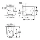 Унитаз Grohe Essence с сиденьем Soft Close (3957300H+39577000) фото 5 Aquada.com.ua