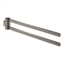 Полотенцедержатель двойной, поворотный 441 мм Grohe Selection, тёмный графит, матовый (41063AL0) фото 1 Aquada.com.ua