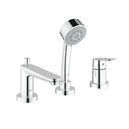 Смеситель на борт ванны Grohe Bau Edge (цвет - хром) (25117000) фото 1 Aquada.com.ua