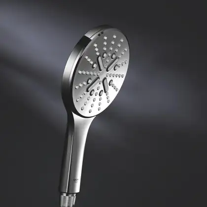 Душевой гарнитур Grohe Rainshower Smartactive 130 (цвет - хром), 3 вида струи (26578000) фото 9 Aquada.com.ua Душевой гарнитур Grohe Rainshower Smartactive 130 (цвет - хром), 3 вида струи (26578000) фото 9 Aquada.com.ua