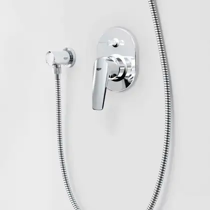 Смеситель для ванны Grohe Bau Flow (цвет - хром), в комплекте со скрытой частью (29045000) фото 2 Aquada.com.ua