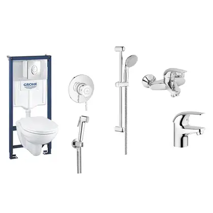 Набор для ванной Grohe Mega Bundle Euroeco (339400MB0) фото 1 Aquada.com.ua Набор для ванной Grohe Mega Bundle Euroeco (339400MB0) фото 1 Aquada.com.ua