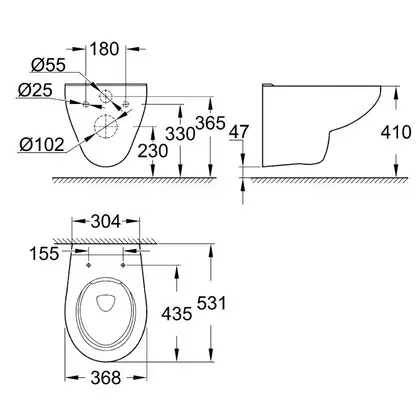 Унитаз подвесной Grohe Bau Ceramic Air с сиденьем с функцией биде (39651SH0) фото 7 Aquada.com.ua Унитаз подвесной Grohe Bau Ceramic Air с сиденьем с функцией биде (39651SH0) фото 7 Aquada.com.ua